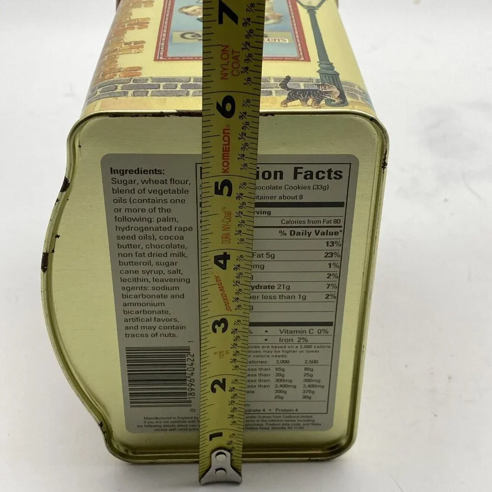 Vintage Cadbury‎ Biscuit Shop Cookie Tin Square Empty Made England British Tin